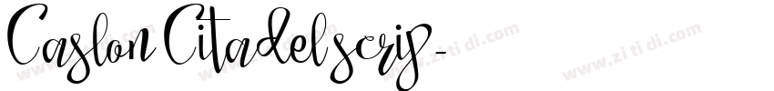 Caslon Citadel scrip字体转换